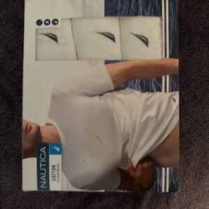 Nautica White Cotton T-Shirts
